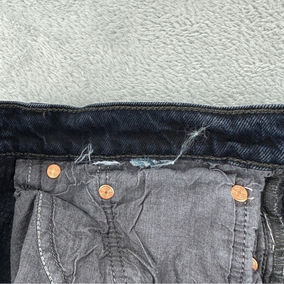 Levi's Big E Wedgie Straight Women's Jeans 35x26 Black Denim - Picture 8 of 12